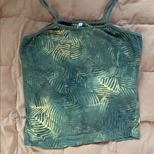 Green Patterned Women's Top jungle tropical